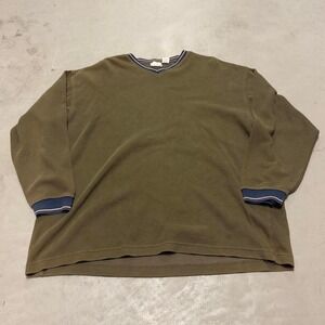 Vintage Olive green bugle boy striped long sleeve shirt